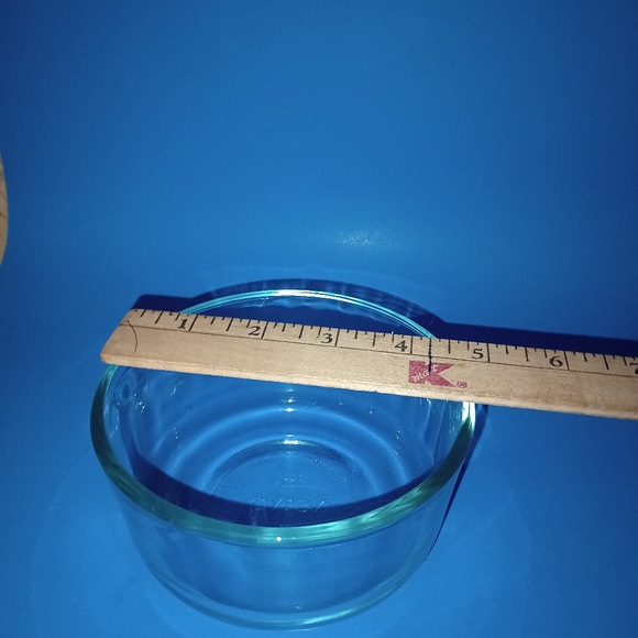 Pyrex 7200 2 Cups 470ML Blue Tint Clear Glass Mixing Bowl Set Of 2 USA No Lids - Picture 8 of 9